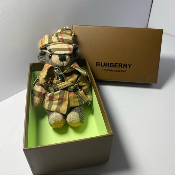 Burberry Plaid Teddy Bear Keychain - Picture 1 of 8